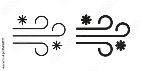Snow blowing icon graphic vectors for website design