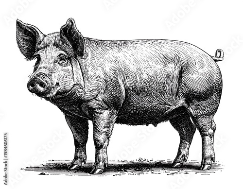 Pig Illustration. (1)