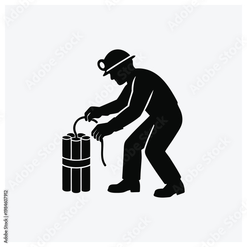 Silhouette of a person defusing a bomb