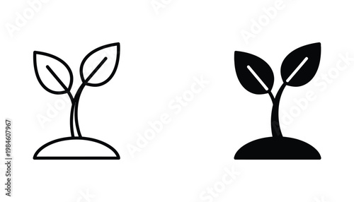 Sprout Seedling Growth Concept Vector Icon Business
