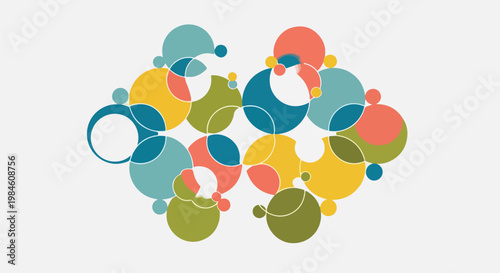 colorful abstract circle cluster design