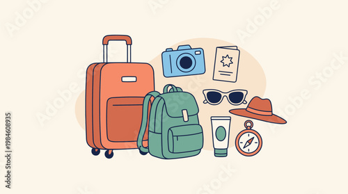 Travel Accessories Icon Set