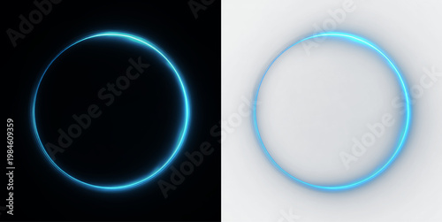 Glowing neon blue ring light effect.PNG overlay