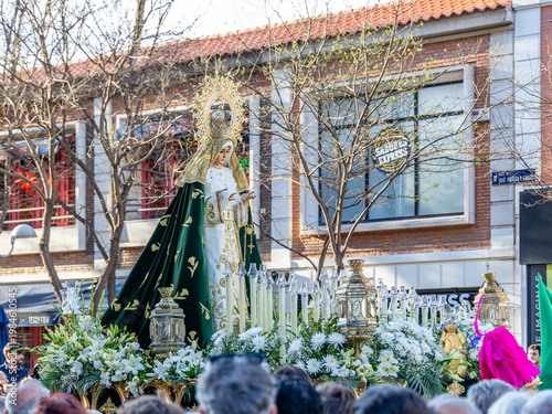 procession of Jesus Christ, called the divine captive, through the streets of Madrid during the Holy Week festivities