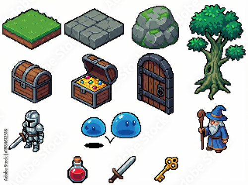 Adventure game retro assets