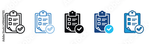 Briefing Icon Set Multiple Style Of