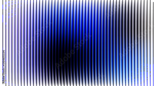 Blue and black gradient stripes on white background