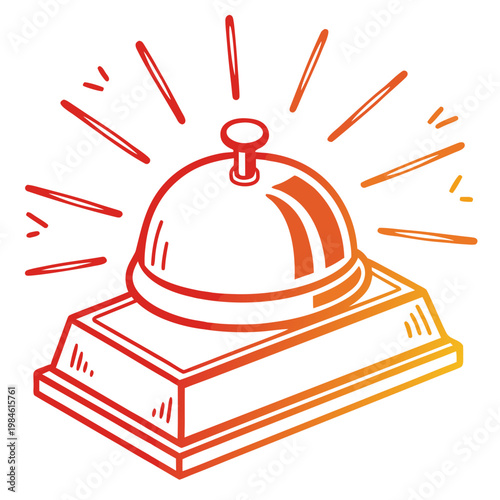 Service bell for hotel reception desk.