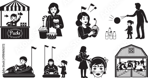 Black and white of people moving house and unpacking boxes