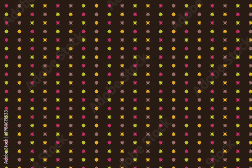 Geometric Array: A meticulously arranged pattern of colorful squares creates a captivating visual display, invoking a sense of order and artistic expression.