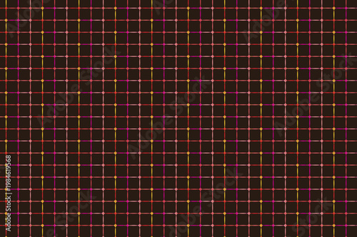 Grid of Colors: A geometric grid pattern composed of intersecting lines forming a structured design. The warm and inviting colors blend together, creating a visual harmony. 