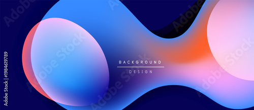 Abstract fluid shapes, vibrant colors blend. Gradient design creates dynamic visual impact. Modern background for digital projects.