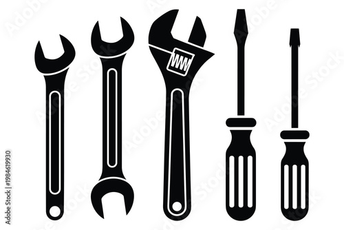 Black and white of bar tools and cocktail shaker jigger