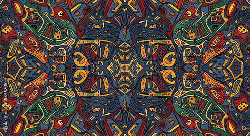 vibrant kaleidoscopic geometric pattern abstract background