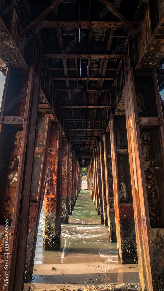 Fototapeta premium Rusty Pier Underside.