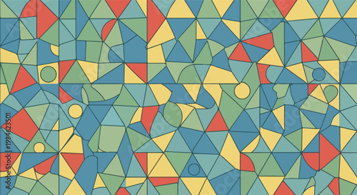 colorful geometric triangles abstract tessellated pattern
