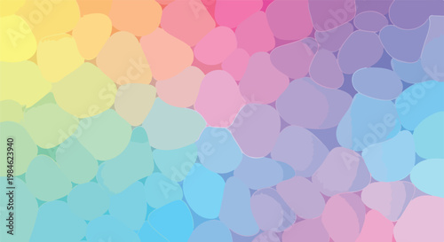 pastel abstract background with soft color blobs and mosaic shapes