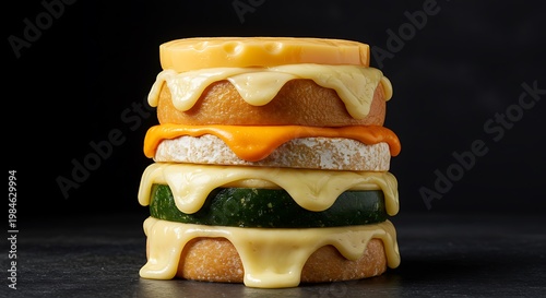 Melted Cheese Stack with Vegetables