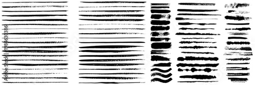 Beautiful Brush vector collection. Grunge Elements - Brush strokes, ink paint brush, grunge lines.