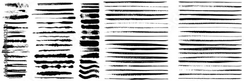 Beautiful Brush vector collection. Grunge Elements - Brush strokes, ink paint brush, grunge lines.