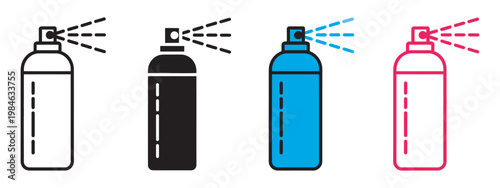 Aerosol spray can icon vector, freshness cleanliness symbol, vector illustration representing hygiene, sanitation, disinfecting, modern minimal flat design concept artwork
