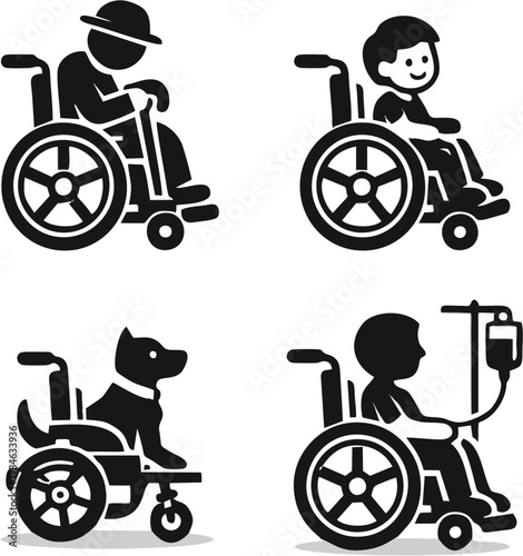 person and pet in wheelchair