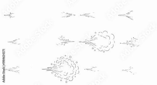 Stylized comic book motion lines depicting wind or speed effects