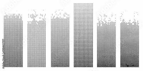 Abstract representation of data density with varying dot patterns