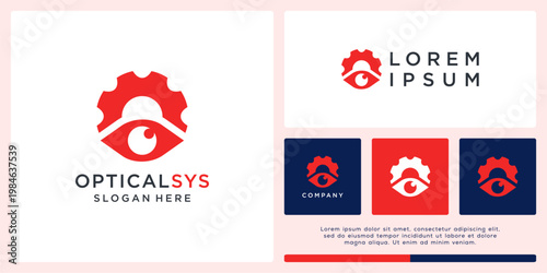 Optical system logo design template
