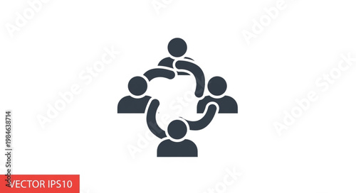 Teamwork concept icon representing collaboration and unity.