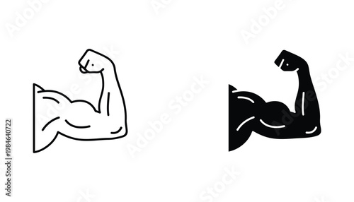 Biceps Flex Icon Strength Symbol
