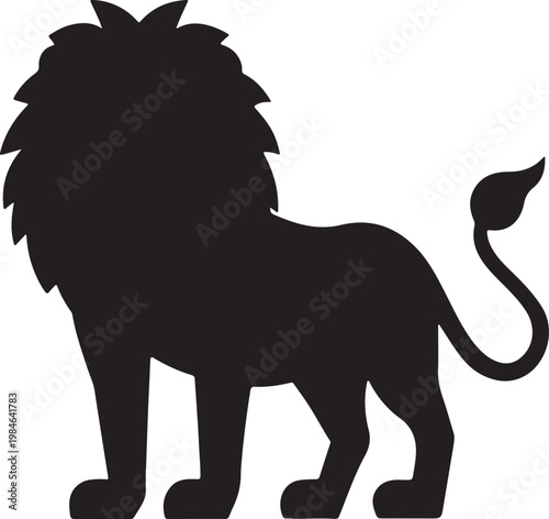 Lion silhouette vector image
