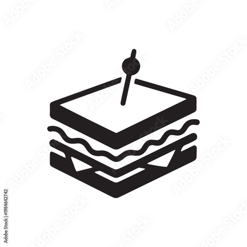 Fresh Club Sandwich with Ham and Cheese Icon Isolated on Transparent Background