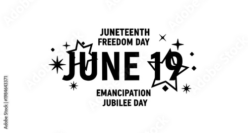 Juneteenth freedom day june 19 emancipation jubilee day graphic