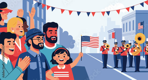 People Celebrating American Holiday 1.