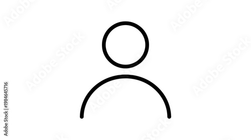 Simple Line Drawing Human Figure Icon.