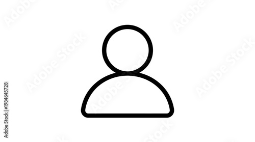 Simple Line Drawing of a Person.