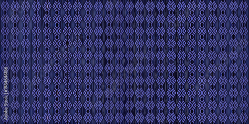 Intricate geometric pattern of dark and light blue diamond shapes