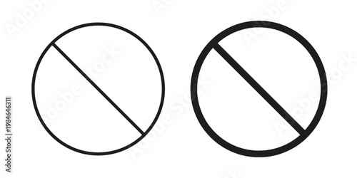 Blocked icon for graphic and web projects