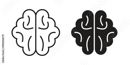 Brain icon for graphic and web projects