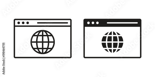 Browser icon for graphic and web projects