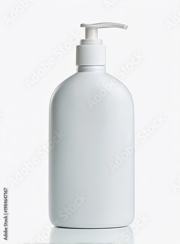 White pump bottle isolated
