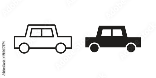 Car icon for graphic and web projects