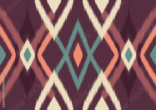 Bold Diamond Ikat Geometric Textile Pattern