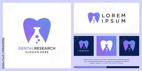 Dental research logo design template