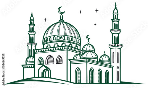 The historic Blue Mosque in Istanbul stands as a landmark of religious architecture featuring an iconic dome and minaret under the Turkish sky