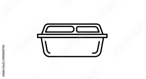 Isolated silver metal trash can and plastic trash bin container with a handle and lid for storage, a closed object resembling a business briefcase or silver toolbox on a white background
