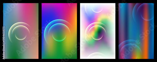 Blurred backgrounds bright color gradients defocused templates for creative graphic design projects