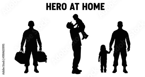 Soldier reunites with family after deployment showing love and homecoming joy