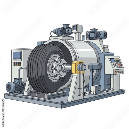 Automotive Tire Testing Machine - Industrial Equipment for Performance Analysis